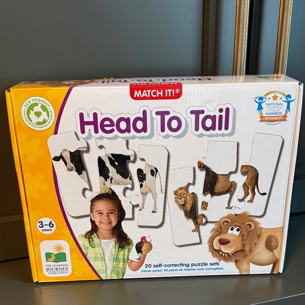 Match Head To Tail Puzzle Set - Vibrant Animal Fun